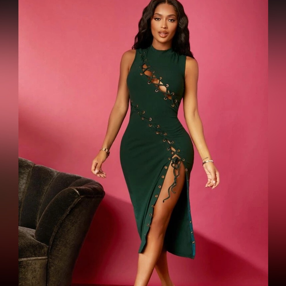 Lace up dress